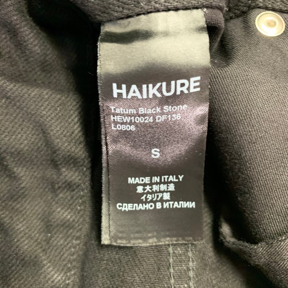 HAIKURE Size S Black Cotton Twill Long Sleeve Shirt Dress - Picture 6 of 7